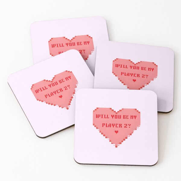 Item preview, Will You Be My Player 2? | Retro Pixel Art Heart designed and sold by Splotchly.