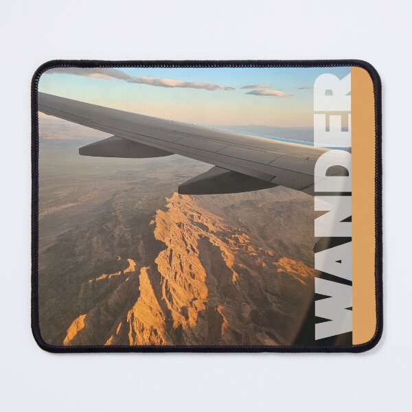 Item preview, Wander... view of sunset over mountains from airplane window designed and sold by CHASAcreative.