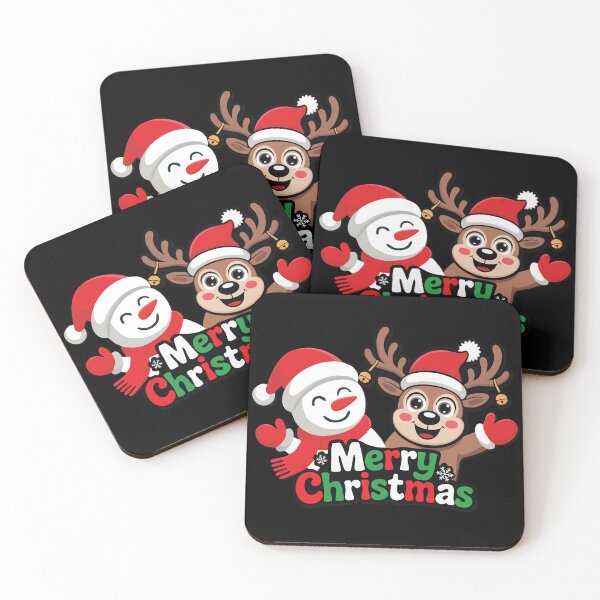 Item preview,  MERRY CHRISTMAS -  SNOW MAN  - CUTE DEER - TEXT - TYPOGRAPHY  designed and sold by Gihan-Design.