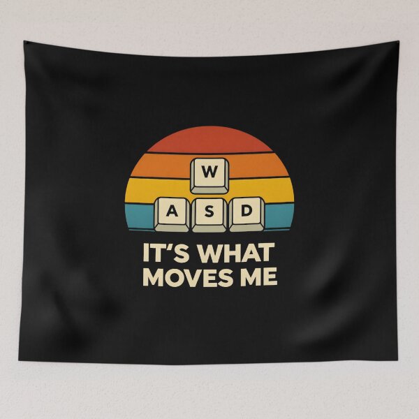 Item preview, It’s What Moves Me WASD Gamer, Funny PC Gaming Keyboard Gift, Retro Video Game Lover Graphic Tee designed and sold by saloui.