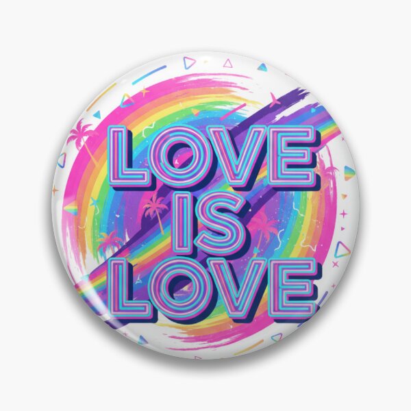 Item preview, Retro Pride Wave – Neon Love Is Love Style designed and sold by Tily360.