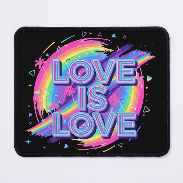 Item preview, Retro Pride Wave – Neon Love Is Love Style designed and sold by Tily360.