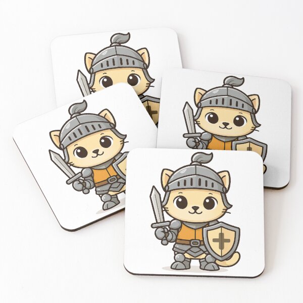 Item preview, Cute Knight Cat Cartoon designed and sold by HoopeStylee.