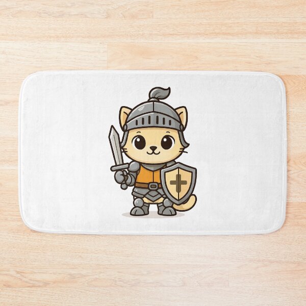 Item preview, Cute Knight Cat Cartoon designed and sold by HoopeStylee.