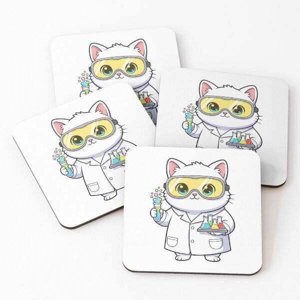 Item preview, Cute Chemist Cat Cartoon designed and sold by HoopeStylee.