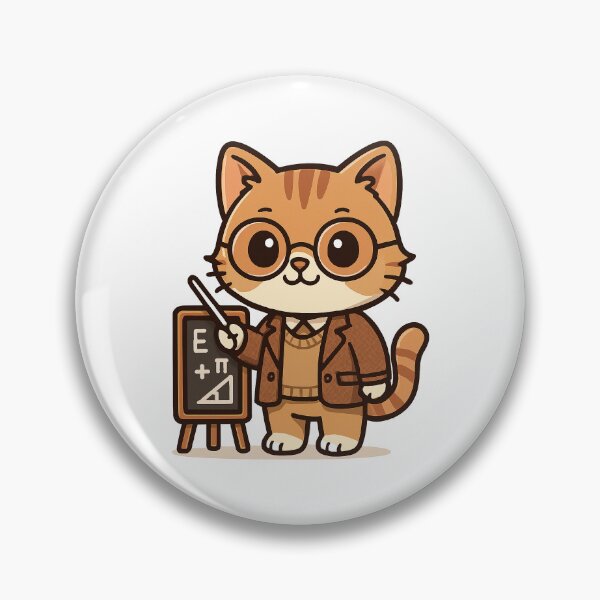 Item preview, Cute Lecturer Cat Cartoon designed and sold by HoopeStylee.