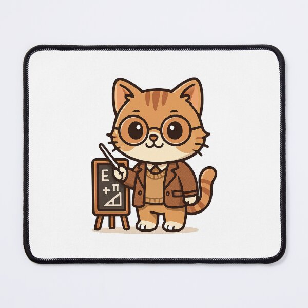 Item preview, Cute Lecturer Cat Cartoon designed and sold by HoopeStylee.