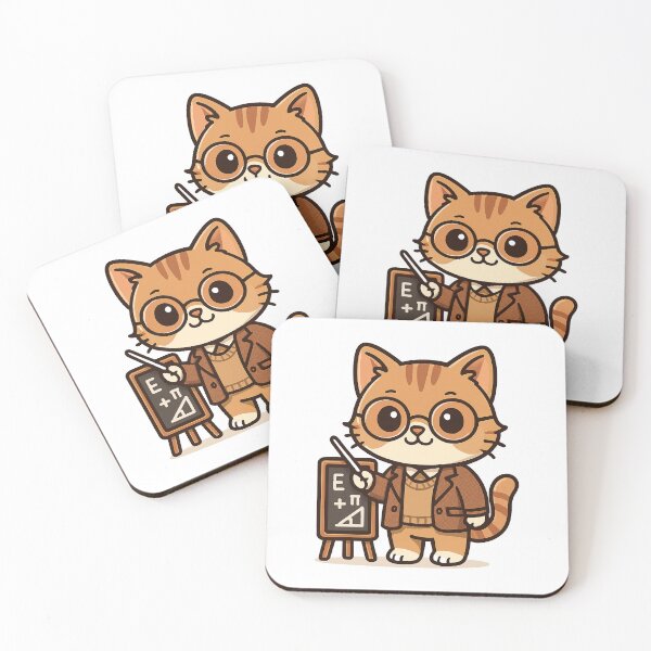 Item preview, Cute Lecturer Cat Cartoon designed and sold by HoopeStylee.
