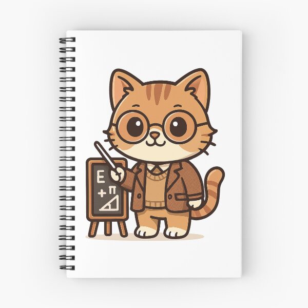 Item preview, Cute Lecturer Cat Cartoon designed and sold by HoopeStylee.