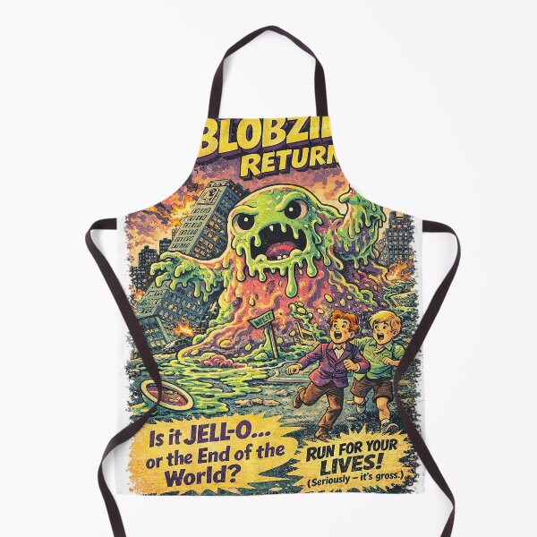 Item preview, Blobzilla Returns! – Vintage Sci-Fi Comic Parody Poster designed and sold by SoulenCify.
