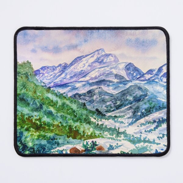 Item preview, Snow in the Alpine Mountains designed and sold by Art-By-Rosalind.