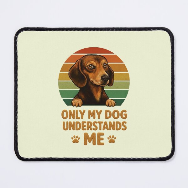 Item preview, Cute Dachshund Only My Dog Understands Me Retro Sunset Vintage Art designed and sold by Williams Anderson.