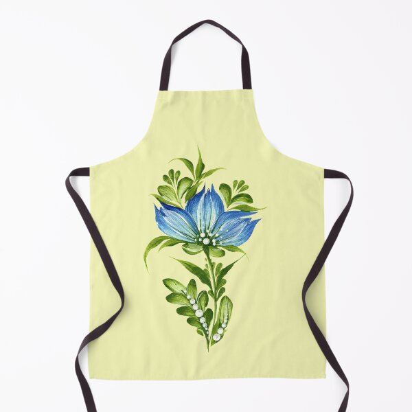 Item preview, Blue-green flower, Ukraine art, Petrykivka style, author's drawing, Christmas art designed and sold by Sunflower-7.
