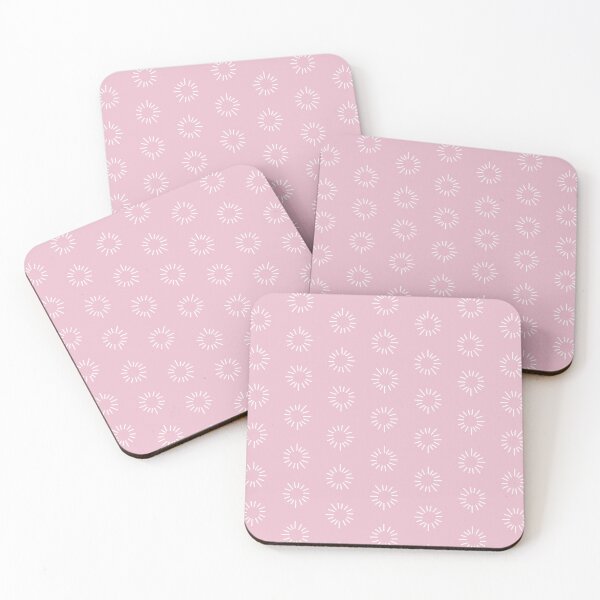 Item preview, pink and white doodles bursts pattern designed and sold by winterpumpkin.
