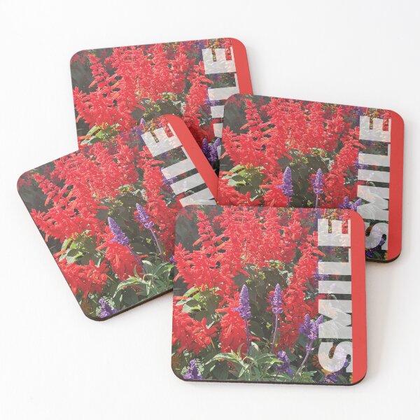 Item preview, SMILE... beautiful red and purple flowers designed and sold by CHASAcreative.