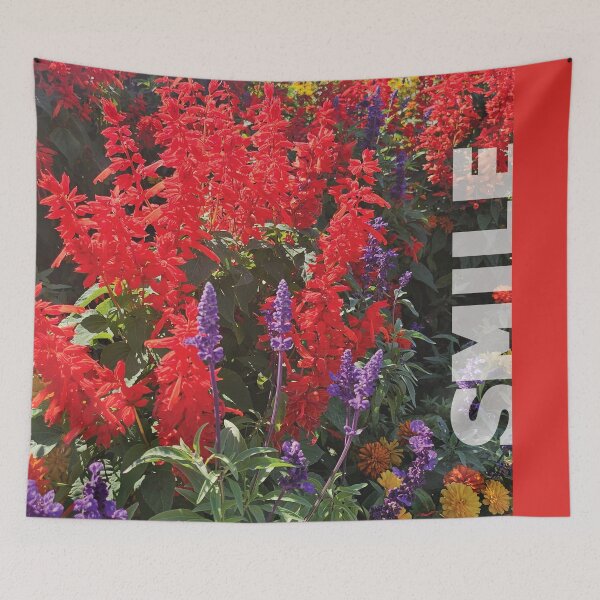 Item preview, SMILE... beautiful red and purple flowers designed and sold by CHASAcreative.