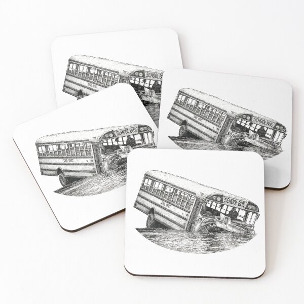 Item preview, School Bus Submerged in Water designed and sold by Naux | Design & Illustration.