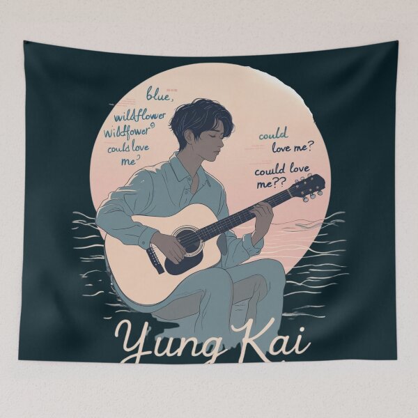 Item preview, yung kai blue indie bedroom pop aesthetic art designed and sold by Nordic Echo.