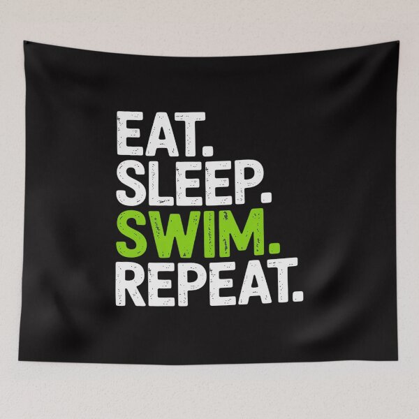 Item preview, Eat Sleep Swim Repeat Swimming Swimmer Cool designed and sold by Minoloinan.