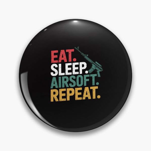 Item preview, Eat Sleep Airsoft Repeat Team Sport Pitch Strategy designed and sold by Minoloinan.