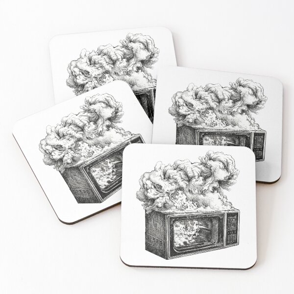 Item preview, Microwave on Fire designed and sold by Naux | Design & Illustration.