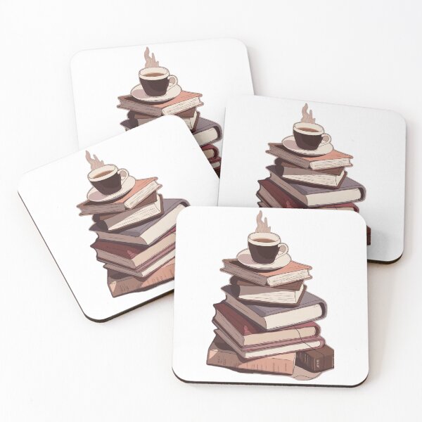 Item preview, Cozy Coffee Cup on Vintage Book Stack Aesthetic designed and sold by ArtByRahim.