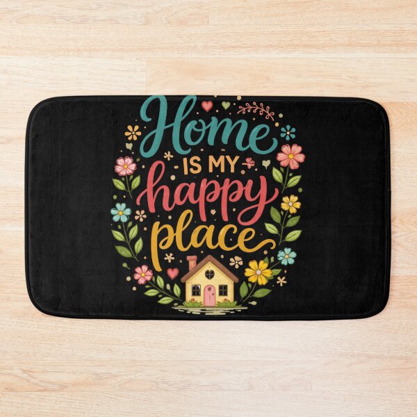 Item preview, Home Is My Happy Place T-Shirt | Cozy Home Quote Typography Design designed and sold by IODesignsofficial.