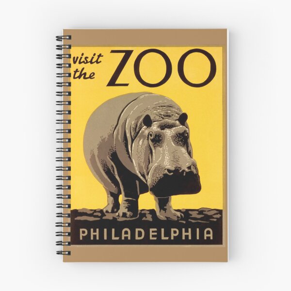 Item preview, Vintage visit Zoo Philadelphia, hippopotamus designed and sold by aapshop.