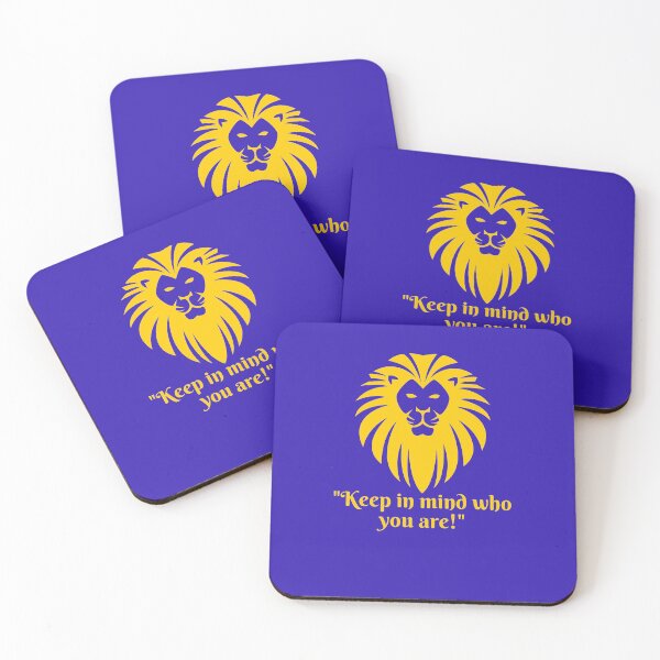 Item preview, Lion Wisdom Motivational Quote Yellow and Blue Art designed and sold by DesignsVault.