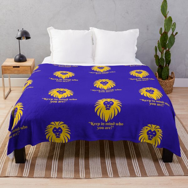 Item preview, Lion Wisdom Motivational Quote Yellow and Blue Art designed and sold by DesignsVault.