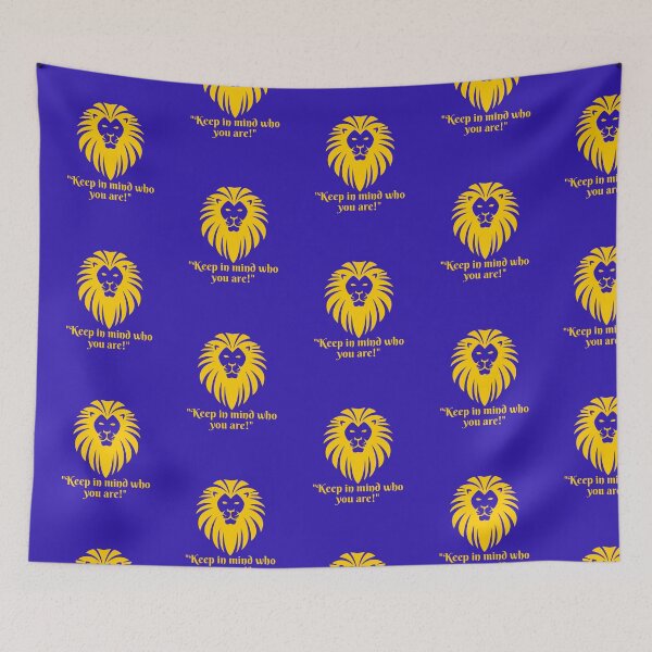 Item preview, Lion Wisdom Motivational Quote Yellow and Blue Art designed and sold by DesignsVault.