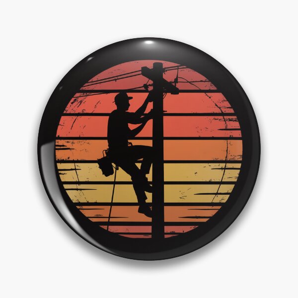 Item preview, Distressed Lineman for Power Pole electricians designed and sold by BotboutiquePre.