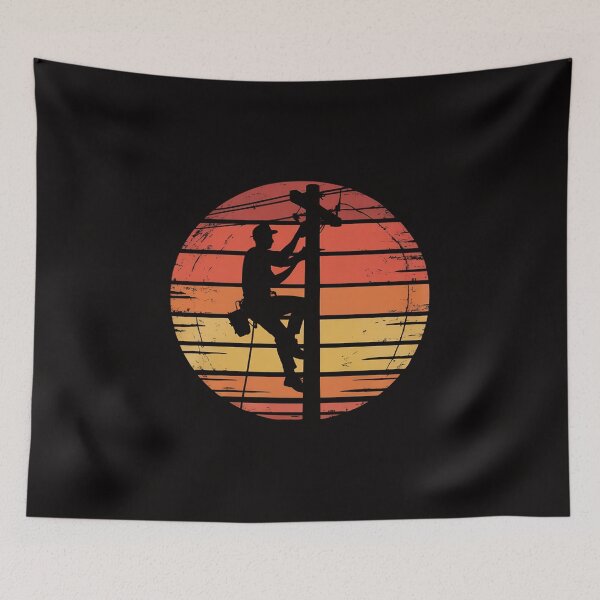 Item preview, Distressed Lineman for Power Pole electricians designed and sold by BotboutiquePre.
