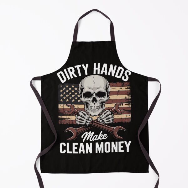 Item preview, Dirty Hands Make Clean-Money  US Flag Dad Mom designed and sold by BotboutiquePre.