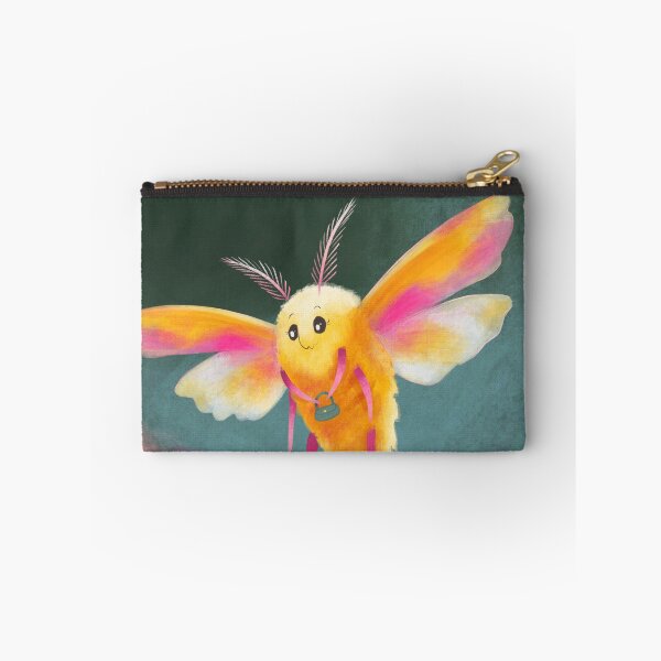 Item preview, Rosy Maple Moth Illustration Watercolor designed and sold by Doodlebug-Art.