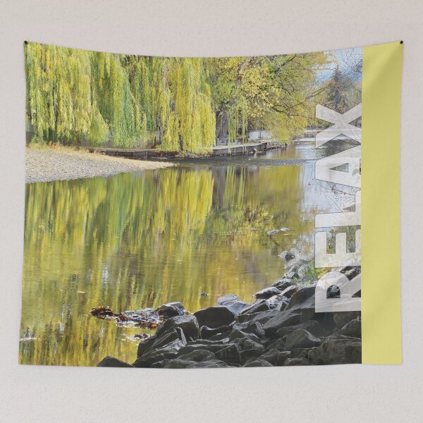Item preview, RELAX... beautiful reflection of fall foliage in the creek designed and sold by CHASAcreative.