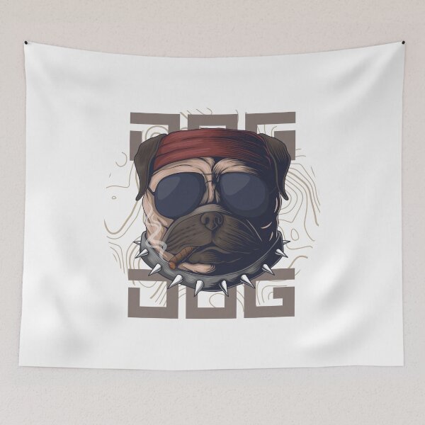 Item preview, Bulldog Face Tee | Retro Bandana Pug Graphic T-Shirt | Funny Dog Shirt designed and sold by YASboutik.