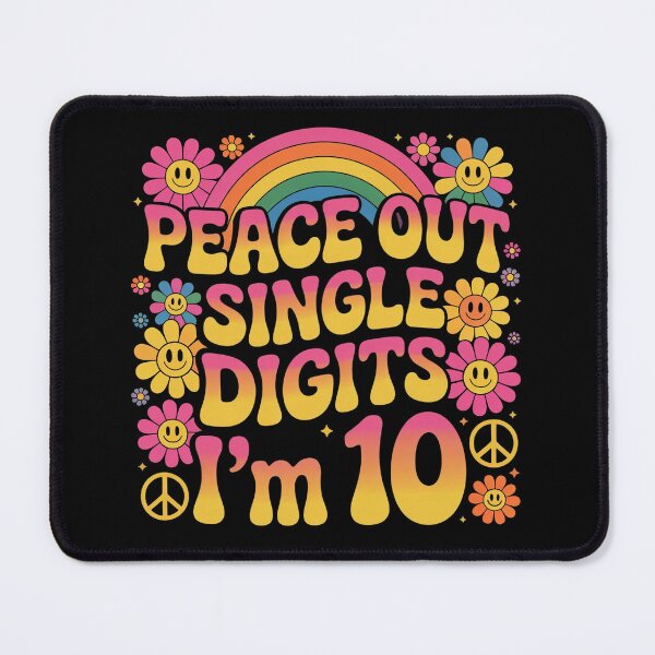 Item preview, Peace Out Single Digits I'm 10 Digits Birthday Girls, 10th Birthday Girl I'm Double Digits 10 Year Old Birthday designed and sold by Dabbing Turtle Designs.