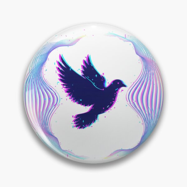 Item preview, Peace Dove Glitch – Retro Neon Style designed and sold by Tily360.