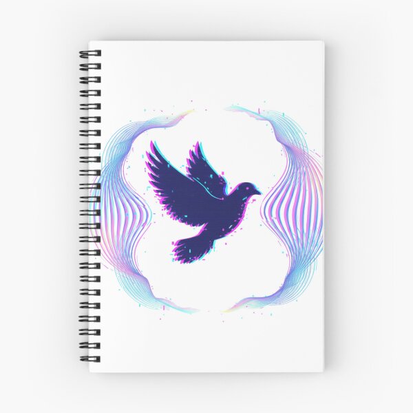 Item preview, Peace Dove Glitch – Retro Neon Style designed and sold by Tily360.