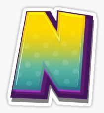 Alphabets - Yellow Green | YWZMHQ 3 Sticker