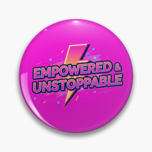 Item preview, Feminist Lightning Bolt – Empowered & Unstoppable Retro Neon Style designed and sold by Tily360.