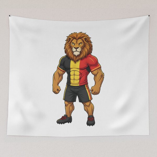 Item preview, Powerful Belgian Lion Football Mascot 2026 designed and sold by ArtByKatti.