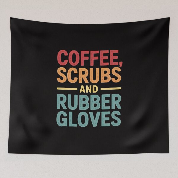 Item preview, Coffee Scrubs Rubber Gloves Nurse Doctor Medical designed and sold by czechascheledu.