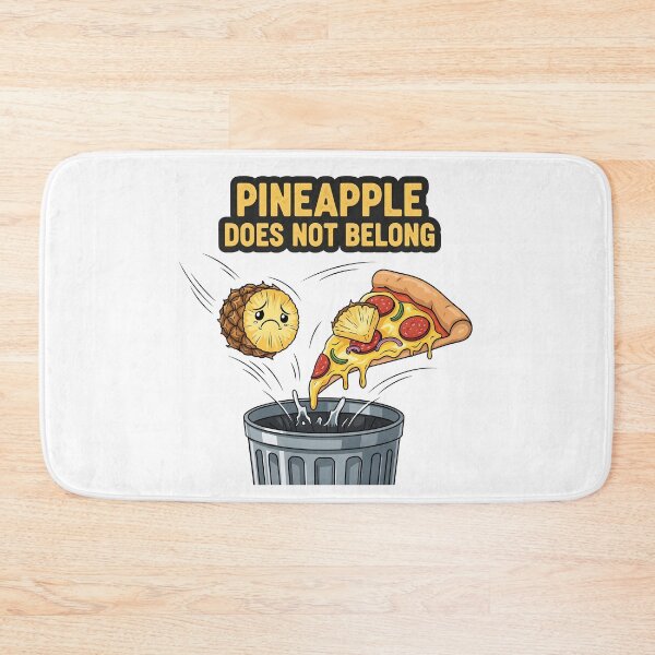 Item preview, Pineapple Pizza Protest Funny Food Humour Cartoon Design. designed and sold by The-T-In-Retro.