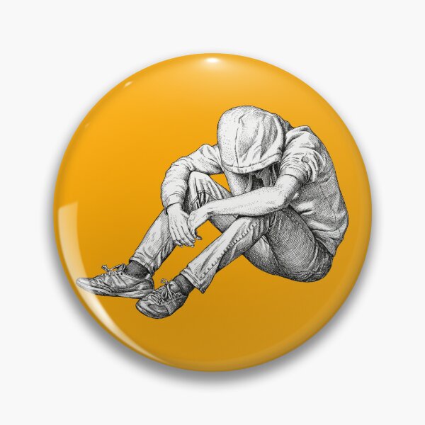 Item preview, Man Sitting with Hood Up and Head Down Looking Hopeless designed and sold by Naux | Design & Illustration.