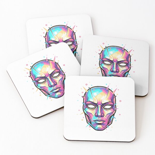 Item preview, Pop Futurism Identity Mask – Retro Neon Style designed and sold by Tily360.