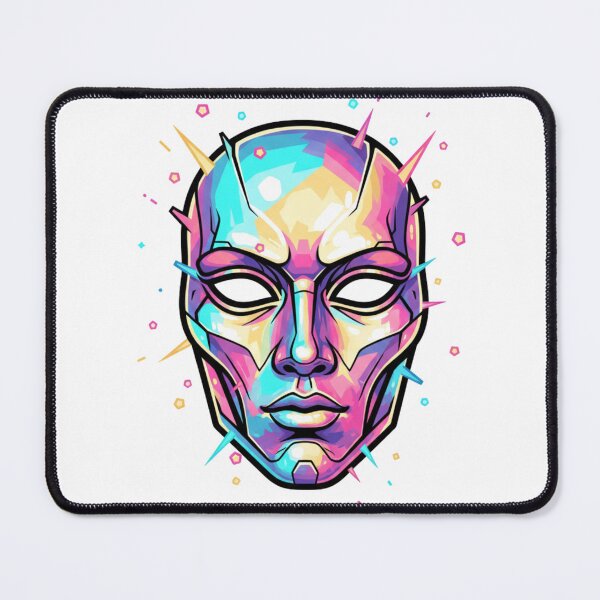 Item preview, Pop Futurism Identity Mask – Retro Neon Style designed and sold by Tily360.