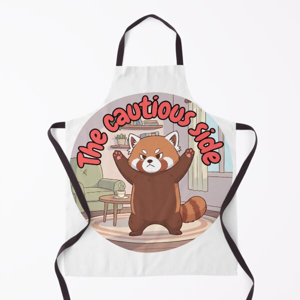 Item preview, The Cautious Side | Careful Red Panda Artwork designed and sold by Pets & Memes & Stuff.