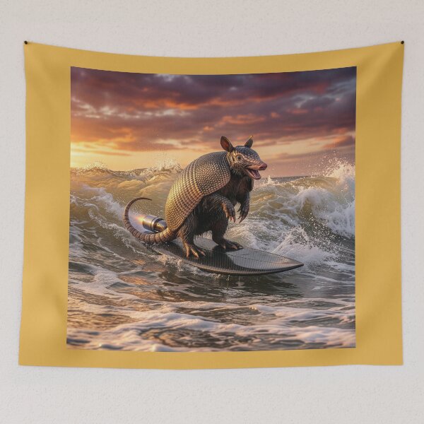 Item preview, Rocket Powered Surfin' Armadillo designed and sold by Tridentulus.